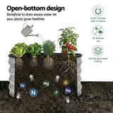 Round Raised Garden Bed 2 Pack Galvanised Planter Box Rust Resistant 60x60x30cm Silver