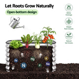 Green Fingers Galvanized Raised Garden Bed 2 Pack Metal Planter 60x60x45cm
