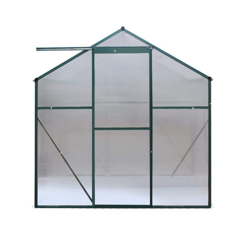 Greenfingers Aluminum Greenhouse Green House Garden Shed Polycarbonate 2.52x1.9M