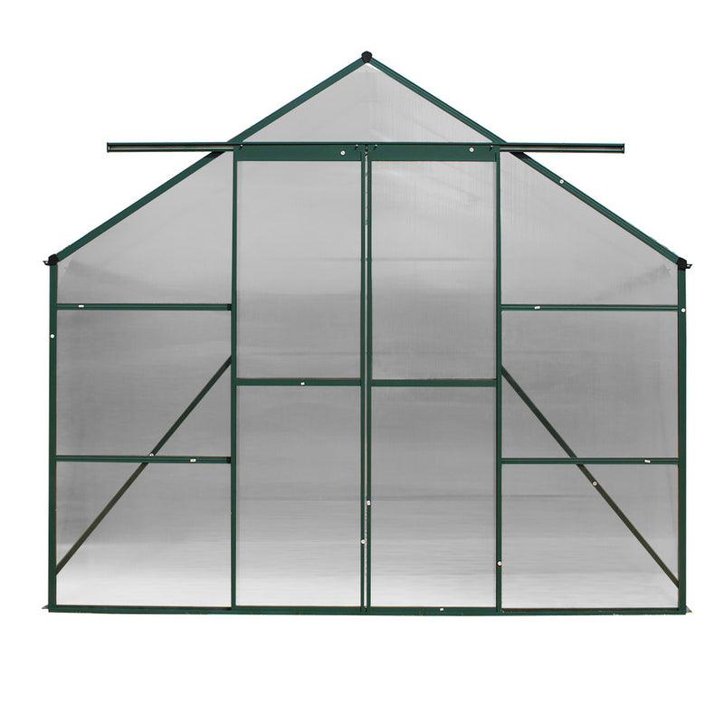 Aluminium Greenhouse | Polycarbonate Green House | Garden Shed 5.1x2.44M | Greenfingers