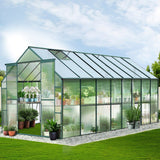 Aluminium Greenhouse | Polycarbonate Green House | Garden Shed 5.1x2.44M | Greenfingers