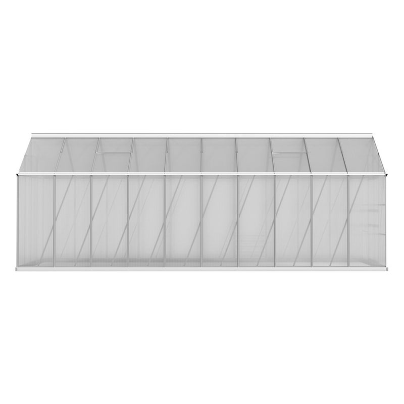 Greenfingers Greenhouse 6.03x2.44x2.68M Double Doors Aluminium Green House Garden Shed