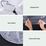 Portable Mini Greenhouse | 300x45x30cm | Tunnel | Clear PVC Steel Frame
