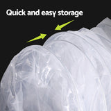 Portable Mini Greenhouse | 300x45x30cm | Tunnel | Clear PVC Steel Frame