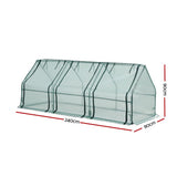 Mini Greenhouse | 240x90x90cm | Steel Frame with PE Cover