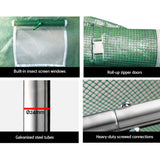 Greenhouse | Walk In Tunnel | Garden Shed Dome | 9x3x2M | Greenfngers