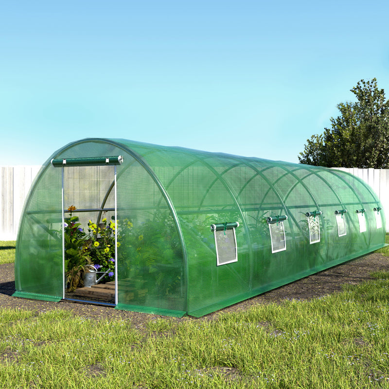 Greenhouse | Walk In Tunnel | Garden Shed Dome | 9x3x2M | Greenfngers