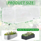 Garden bed mesh with dimensions and plant beds for scale