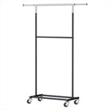 Artiss Clothes Rack Double Rod Airer Rail Coat Stand Adjustable Hanger