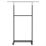Artiss Clothes Rack Double Rod Airer Rail Coat Stand Adjustable Hanger