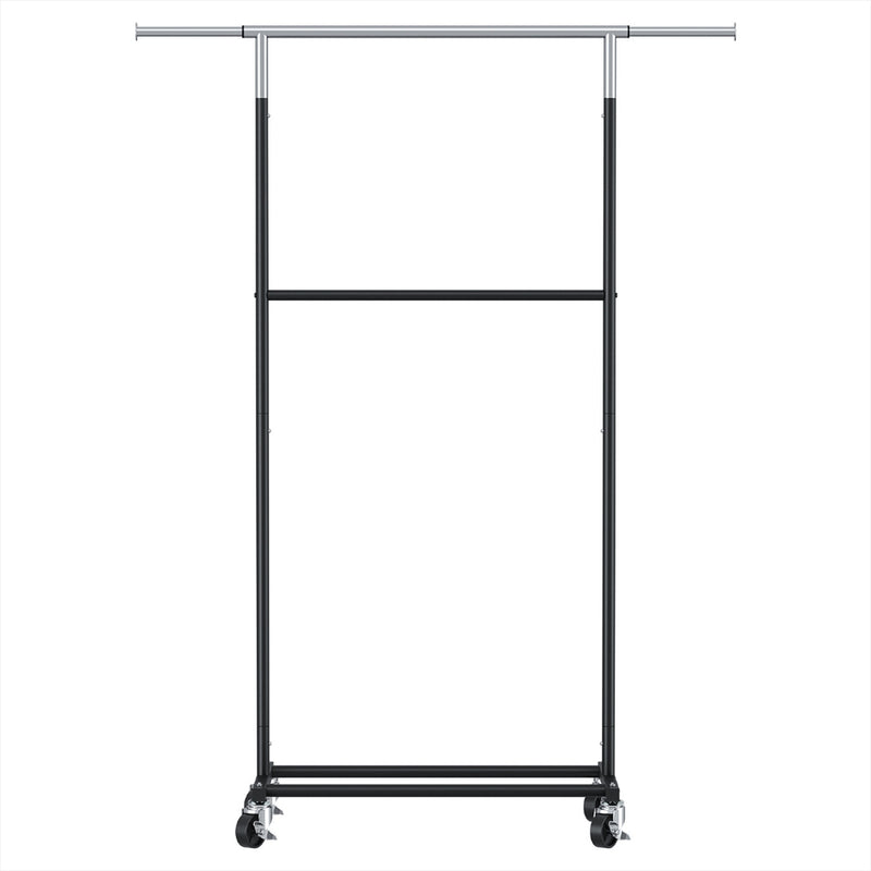 Artiss Clothes Rack Double Rod Airer Rail Coat Stand Adjustable Hanger