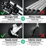 Artiss Clothes Rack Double Rod Airer Rail Coat Stand Adjustable Hanger