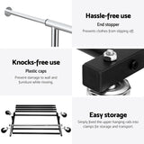 Artiss Clothes Rack Double Rod Airer Rail Coat Stand Adjustable Hanger