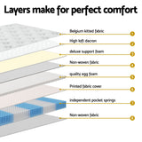 Giselle Bedding 31cm Mattress Euro Top King Single