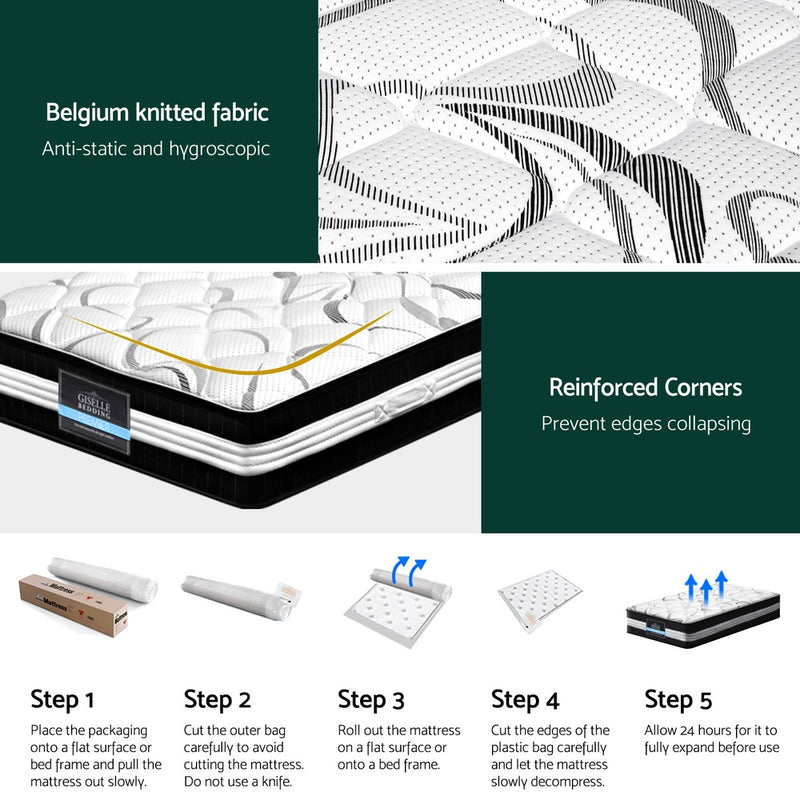 Giselle Bedding 30cm Mattress Medium Firm King Single