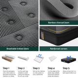35cm Giselle Mattress Double Bed Bamboo Pocket Firm Foam