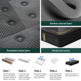 35cm Giselle Mattress King Single Bed Bamboo Pocket Firm Foam