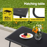 4PCS Outdoor Sofa Set Table and Chairs Cushion textilene Patio Furniture