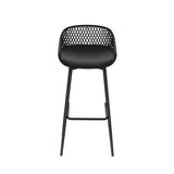Gardeon 4x Outdoor Bar Stools Plastic Black