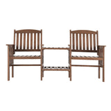 Gardeon Garden Bench Chair Table Loveseat Wooden Outdoor Furniture Patio Park Brown