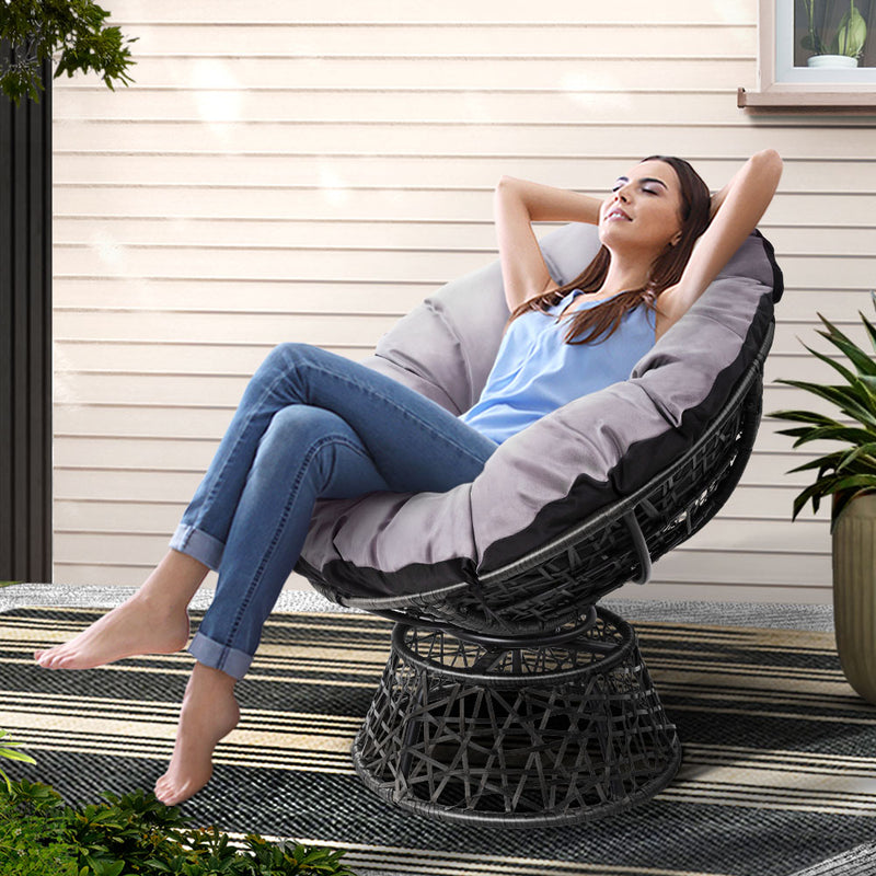 Papasan Chair | Outdoor Chairs | Gardeon brand | Black