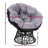 Papasan Chair | Outdoor Chairs | Gardeon brand | Black
