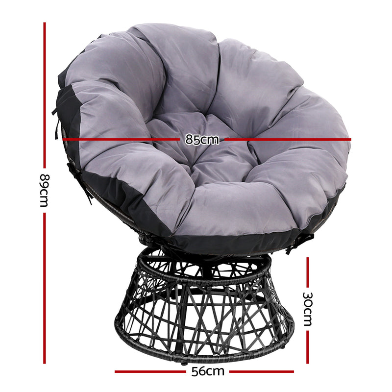 Papasan Chair | Outdoor Chairs | Gardeon brand | Black