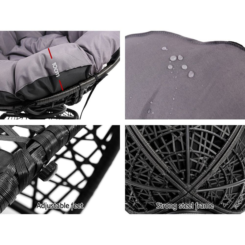 Papasan Chair | Outdoor Chairs | Gardeon brand | Black