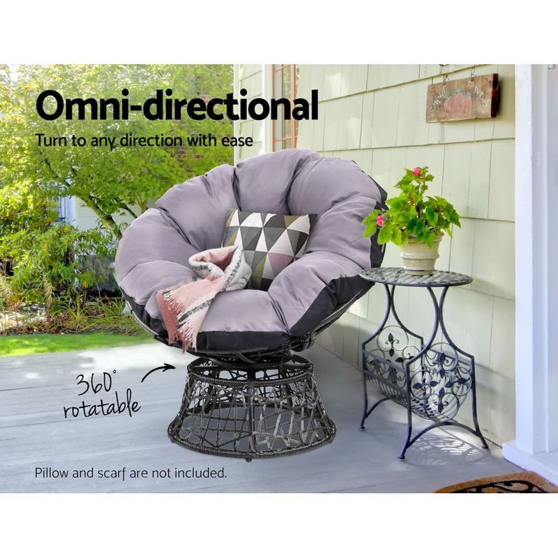 Papasan Chair | Outdoor Chairs | Gardeon brand | Black