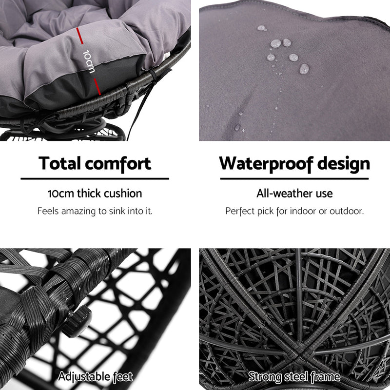 Papasan Chair | Outdoor Chairs | Gardeon brand | Black