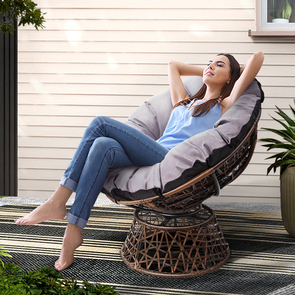 Papasan Chair | Outdoor Chairs | Gardeon brand| Brown