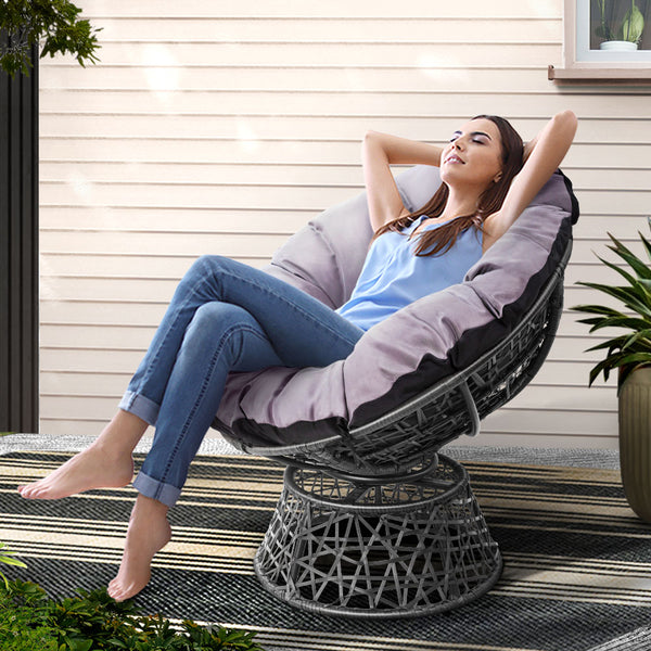 Papasan Chair | Outdoor Chairs | Gardeon brand| Grey
