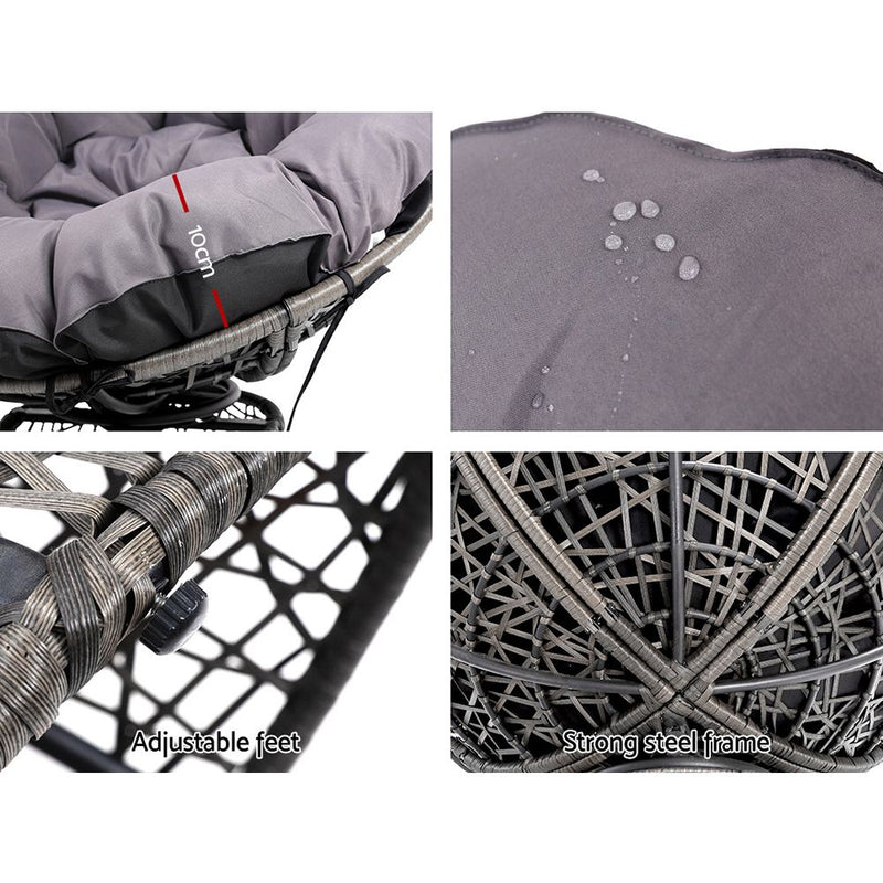 Papasan Chair | Outdoor Chairs | Gardeon brand| Grey