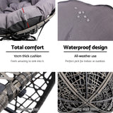 Papasan Chair | Outdoor Chairs | Gardeon brand| Grey