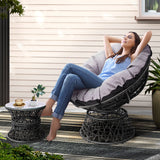 Papasan Chair with side table | Outdoor Chairs | Gardeon brand| Grey