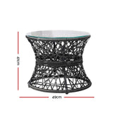 Papasan Chair with side table | Outdoor Chairs | Gardeon brand| Grey