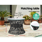 Papasan Chair with side table | Outdoor Chairs | Gardeon brand| Grey