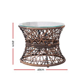 Papasan Chair with side table | Outdoor Chairs | Gardeon brand| Brown
