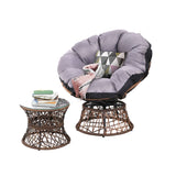 Papasan Chair with side table | Outdoor Chairs | Gardeon brand| Brown