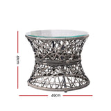 Papasan Chair with side table | Outdoor Chairs | Gardeon brand| Grey