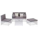 4 Seater Outdoor Sofa Set 5PCS Table Chair Set Garden Patio Furniture
