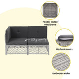 6 Seater Outdoor Sofa Set 7PCS Table Chair Set Garden Rattan Patio Furniture