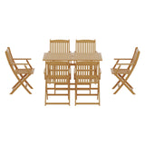 Gardeon Outdoor Dining Set 7 Piece Wooden Table Chairs Setting Foldable