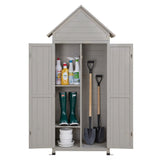 Gardeon Outdoor Storage Cabinet Cupboard Lockable Tool Organizer Shed Adjustable Grey