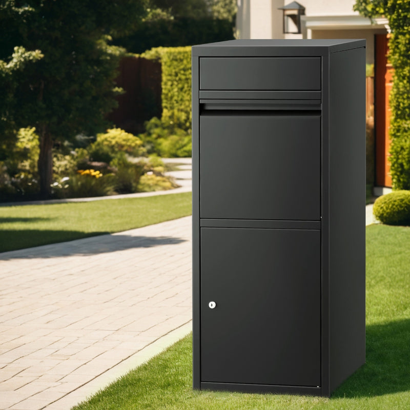 Gardeon Parcel Letterbox Drop Box Package Mailbox Black