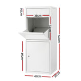 Gardeon Parcel Letterbox Drop Box Package White