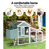i.Pet Chicken Coop Rabbit Hutch 150cm x 60cm x 93cm Large Chicken Coop House Run Cage Wooden