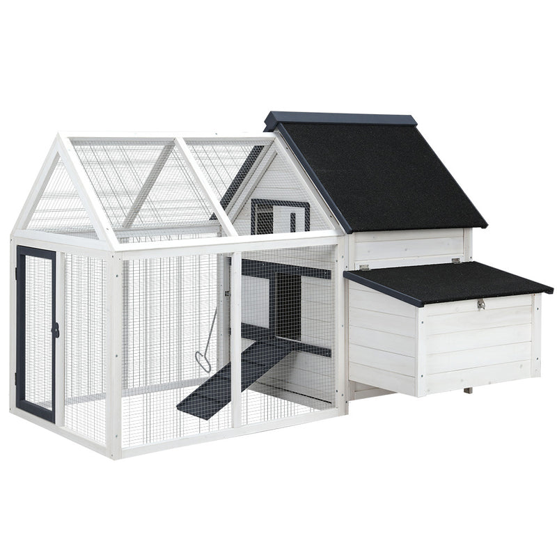 i.Pet Chicken Coop Rabbit Hutch 166cm x 120cm x 112cm Large Chicken Coop House Run Cage Wooden