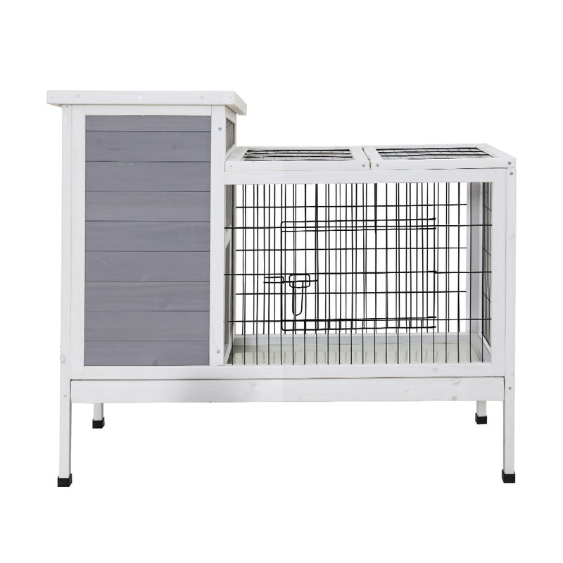 i.Pet Rabbit Hutch Chicken Coop 97cm x 49cm x 86cm Chicken Coop Large Run Wooden Outdoor Cage House