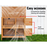 i.Pet Rabbit Hutch Chicken Coop 91.5cm x 45cm x 82cm Chicken Coop Large Wooden House Run Cage